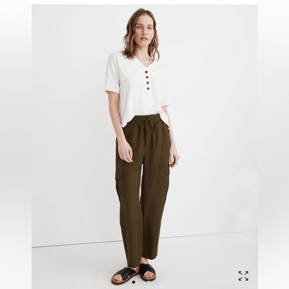 tapered huston cargo pull-on crop pants - Picture 1 of 9